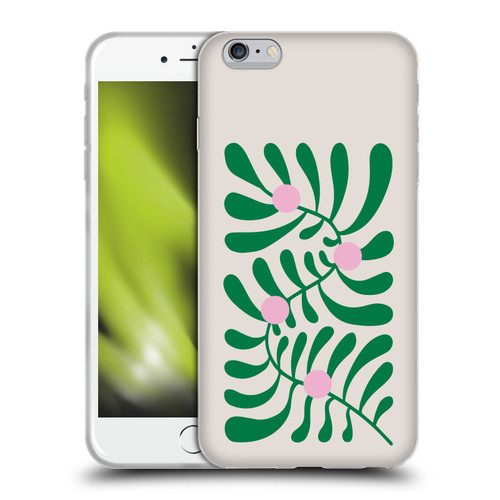 Ayeyokp Plant Pattern Summer Bloom White Soft Gel Case for Apple iPhone 6 Plus / iPhone 6s Plus