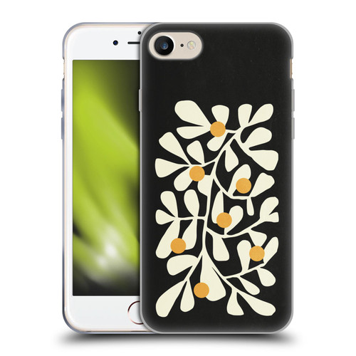 Ayeyokp Plant Pattern Summer Bloom Black Soft Gel Case for Apple iPhone 7 / 8 / SE 2020 & 2022