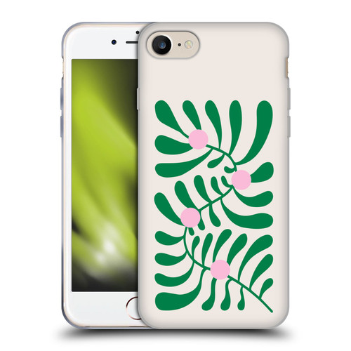 Ayeyokp Plant Pattern Summer Bloom White Soft Gel Case for Apple iPhone 7 / 8 / SE 2020 & 2022