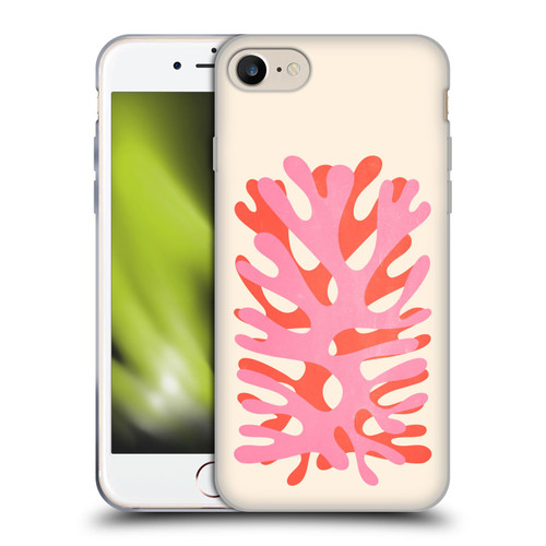 Ayeyokp Plant Pattern Two Coral Soft Gel Case for Apple iPhone 7 / 8 / SE 2020 & 2022