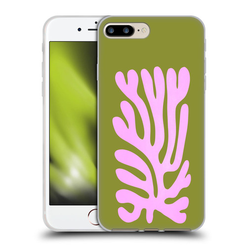 Ayeyokp Plant Pattern Abstract Soft Gel Case for Apple iPhone 7 Plus / iPhone 8 Plus