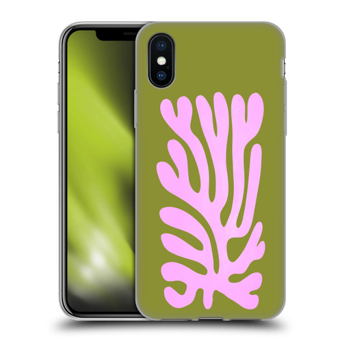 Ayeyokp Plant Pattern Abstract Soft Gel Case for Apple iPhone X / iPhone XS