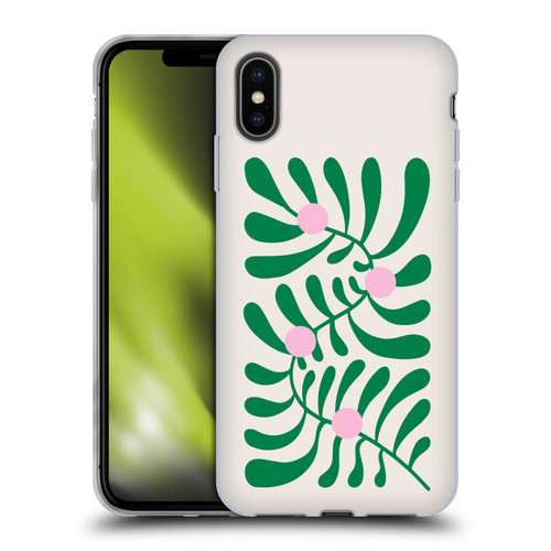 Ayeyokp Plant Pattern Summer Bloom White Soft Gel Case for Apple iPhone XS Max