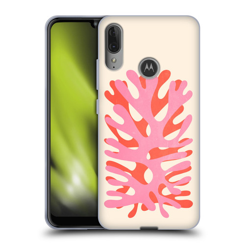 Ayeyokp Plant Pattern Two Coral Soft Gel Case for Motorola Moto E6 Plus