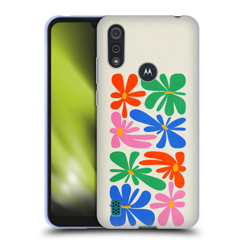 Ayeyokp Plant Pattern Flower Shapes Flowers Bloom Soft Gel Case for Motorola Moto E6s (2020)