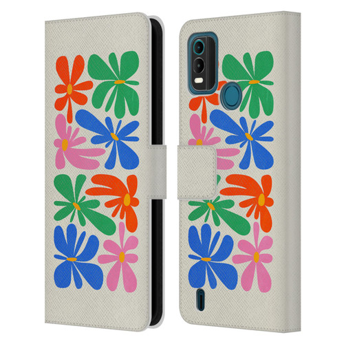 Ayeyokp Plant Pattern Flower Shapes Flowers Bloom Leather Book Wallet Case Cover For Nokia G11 Plus