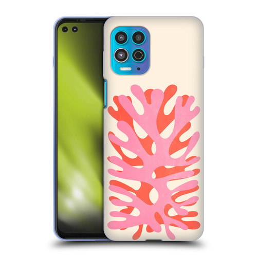 Ayeyokp Plant Pattern Two Coral Soft Gel Case for Motorola Moto G100