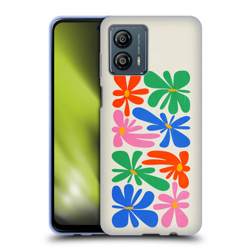 Ayeyokp Plant Pattern Flower Shapes Flowers Bloom Soft Gel Case for Motorola Moto G53 5G