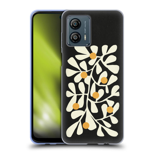 Ayeyokp Plant Pattern Summer Bloom Black Soft Gel Case for Motorola Moto G53 5G