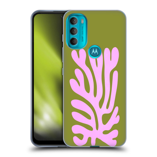 Ayeyokp Plant Pattern Abstract Soft Gel Case for Motorola Moto G71 5G