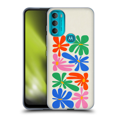 Ayeyokp Plant Pattern Flower Shapes Flowers Bloom Soft Gel Case for Motorola Moto G71 5G