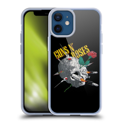 Guns N' Roses Band Art Needles Skull Vintage Soft Gel Case for Apple iPhone 12 Mini