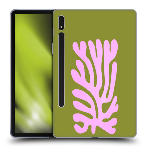 Ayeyokp Plant Pattern Abstract Soft Gel Case for Samsung Galaxy Tab S8