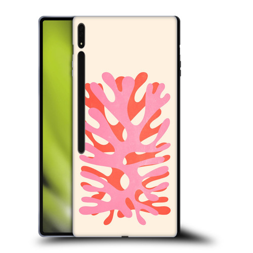 Ayeyokp Plant Pattern Two Coral Soft Gel Case for Samsung Galaxy Tab S8 Ultra