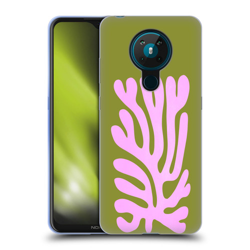 Ayeyokp Plant Pattern Abstract Soft Gel Case for Nokia 5.3