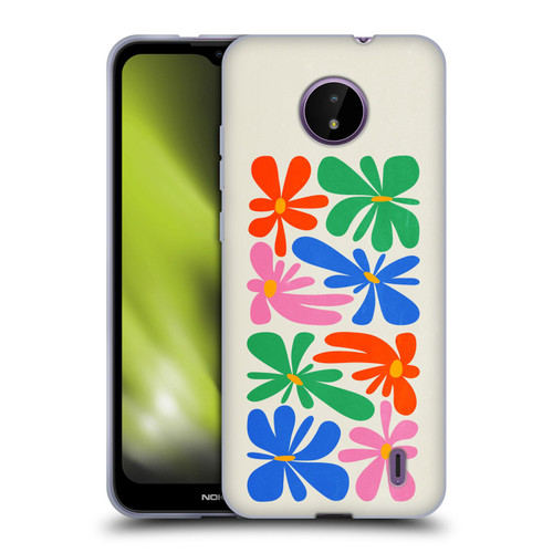 Ayeyokp Plant Pattern Flower Shapes Flowers Bloom Soft Gel Case for Nokia C10 / C20