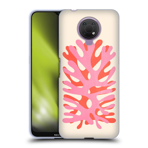 Ayeyokp Plant Pattern Two Coral Soft Gel Case for Nokia G10