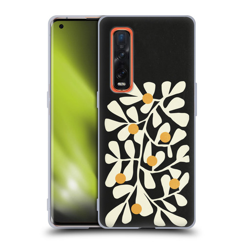 Ayeyokp Plant Pattern Summer Bloom Black Soft Gel Case for OPPO Find X2 Pro 5G