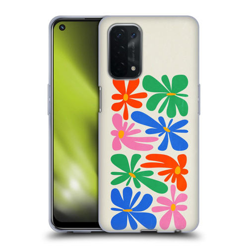 Ayeyokp Plant Pattern Flower Shapes Flowers Bloom Soft Gel Case for OPPO A54 5G