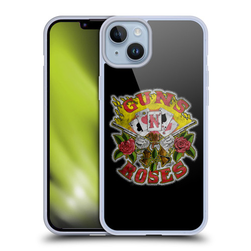 Guns N' Roses Band Art Cards Soft Gel Case for Apple iPhone 14 Plus