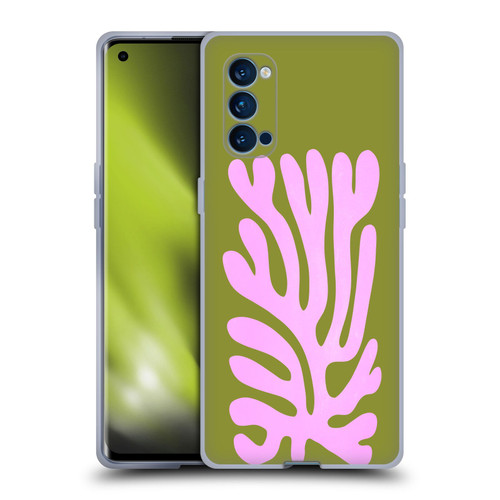 Ayeyokp Plant Pattern Abstract Soft Gel Case for OPPO Reno 4 Pro 5G