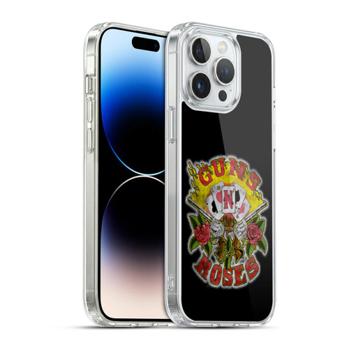 Guns N' Roses Band Art Cards Soft Gel Case for Apple iPhone 14 Pro Max & MagSafe