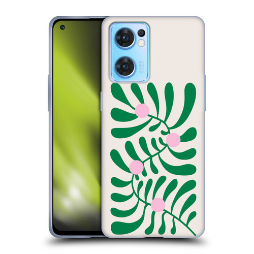 Ayeyokp Plant Pattern Summer Bloom White Soft Gel Case for OPPO Reno7 5G / Find X5 Lite