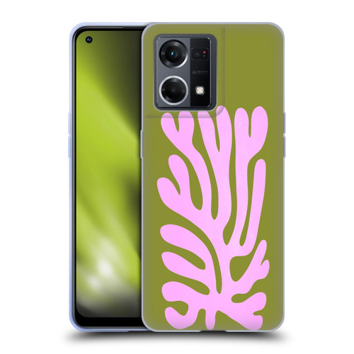 Ayeyokp Plant Pattern Abstract Soft Gel Case for OPPO Reno8 4G