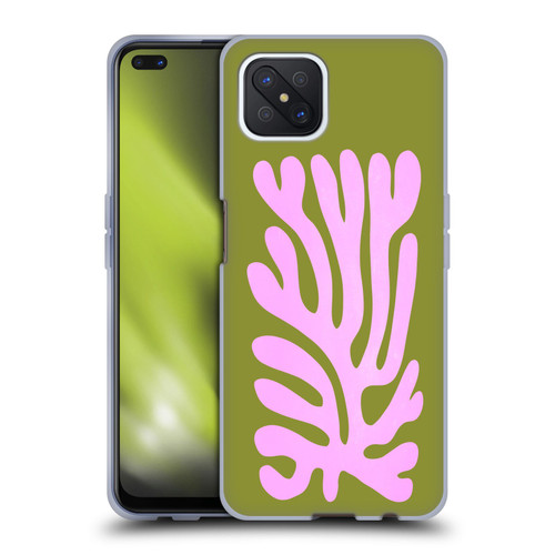 Ayeyokp Plant Pattern Abstract Soft Gel Case for OPPO Reno4 Z 5G
