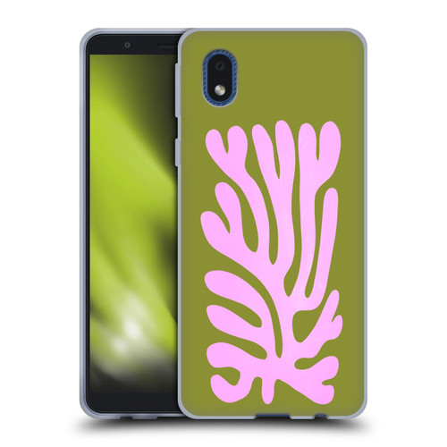 Ayeyokp Plant Pattern Abstract Soft Gel Case for Samsung Galaxy A01 Core (2020)