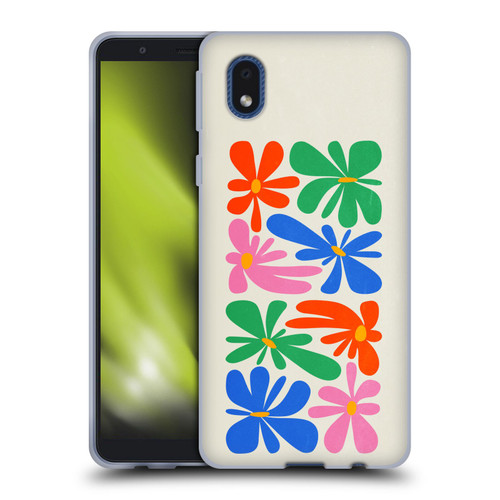 Ayeyokp Plant Pattern Flower Shapes Flowers Bloom Soft Gel Case for Samsung Galaxy A01 Core (2020)