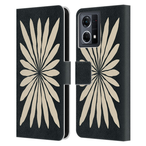Ayeyokp Plant Pattern Star Leaf Leather Book Wallet Case Cover For OPPO Reno8 4G
