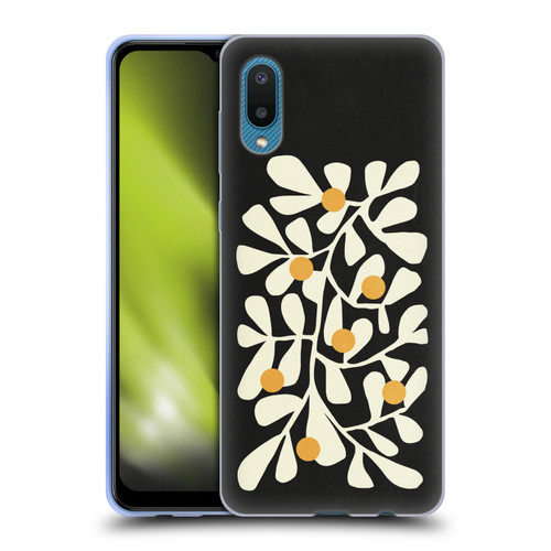 Ayeyokp Plant Pattern Summer Bloom Black Soft Gel Case for Samsung Galaxy A02/M02 (2021)