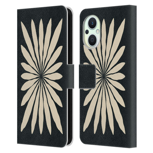 Ayeyokp Plant Pattern Star Leaf Leather Book Wallet Case Cover For OPPO Reno8 Lite