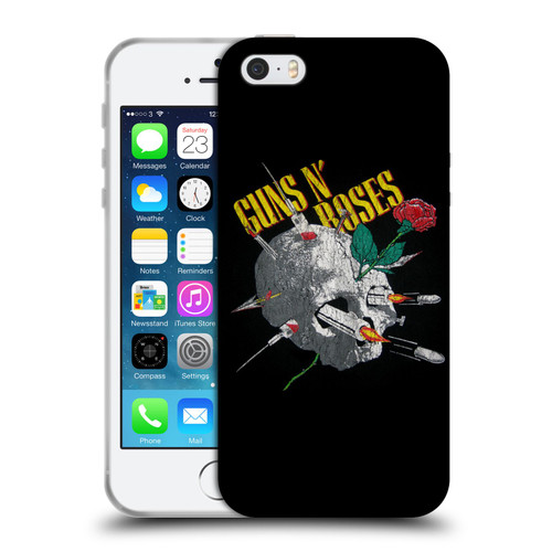 Guns N' Roses Band Art Needles Skull Vintage Soft Gel Case for Apple iPhone 5 / 5s / iPhone SE 2016