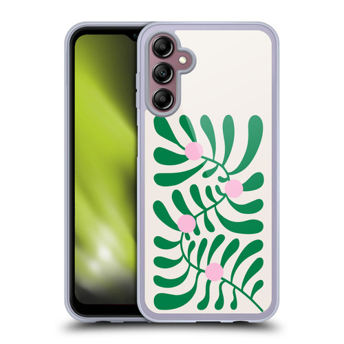 Ayeyokp Plant Pattern Summer Bloom White Soft Gel Case for Samsung Galaxy A14 5G