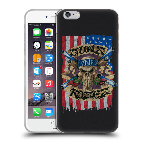 Guns N' Roses Band Art Flag Soft Gel Case for Apple iPhone 6 Plus / iPhone 6s Plus