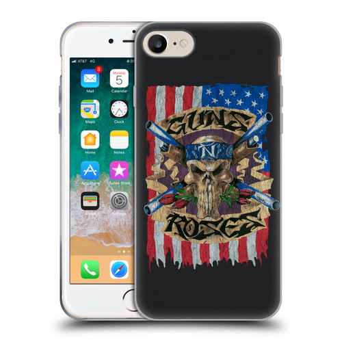 Guns N' Roses Band Art Flag Soft Gel Case for Apple iPhone 7 / 8 / SE 2020 & 2022
