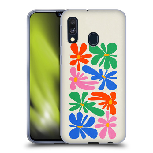 Ayeyokp Plant Pattern Flower Shapes Flowers Bloom Soft Gel Case for Samsung Galaxy A40 (2019)