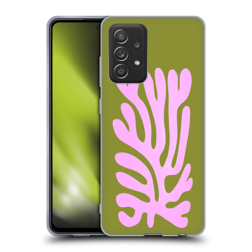 Ayeyokp Plant Pattern Abstract Soft Gel Case for Samsung Galaxy A52 / A52s / 5G (2021)