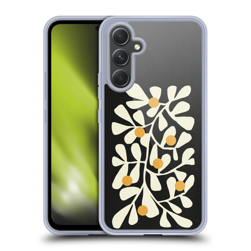 Ayeyokp Plant Pattern Summer Bloom Black Soft Gel Case for Samsung Galaxy A54 5G