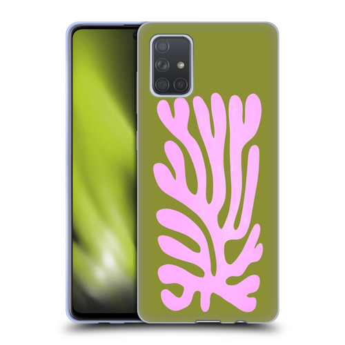 Ayeyokp Plant Pattern Abstract Soft Gel Case for Samsung Galaxy A71 (2019)