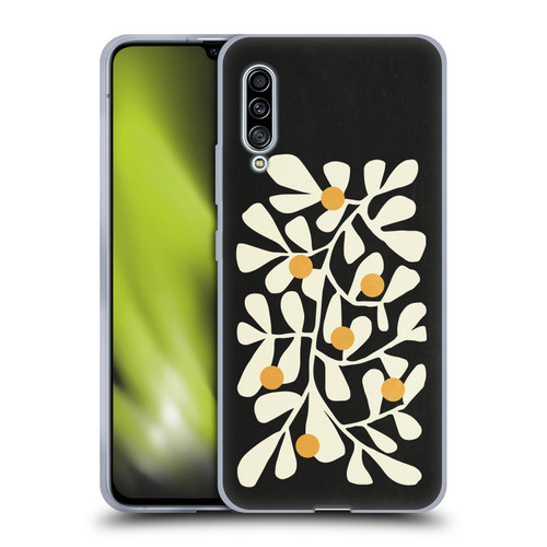 Ayeyokp Plant Pattern Summer Bloom Black Soft Gel Case for Samsung Galaxy A90 5G (2019)