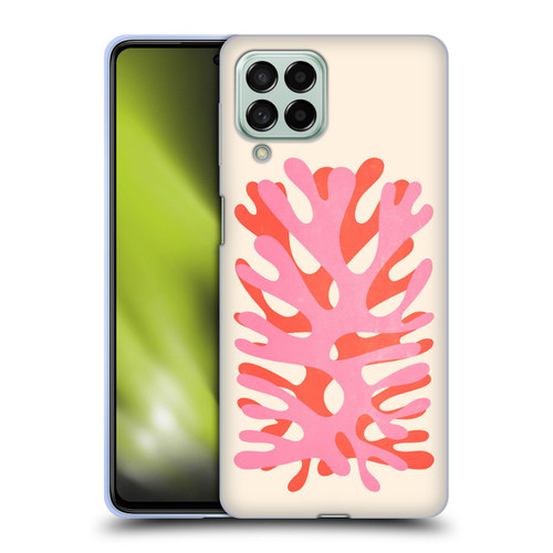 Ayeyokp Plant Pattern Two Coral Soft Gel Case for Samsung Galaxy M53 (2022)