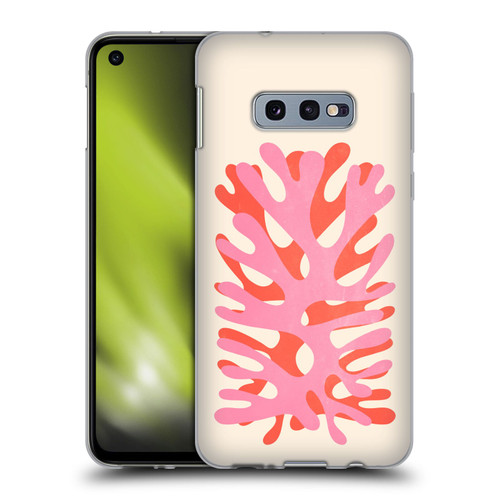 Ayeyokp Plant Pattern Two Coral Soft Gel Case for Samsung Galaxy S10e