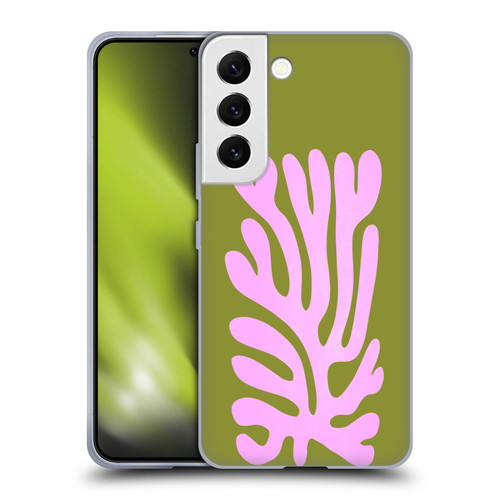 Ayeyokp Plant Pattern Abstract Soft Gel Case for Samsung Galaxy S22 5G