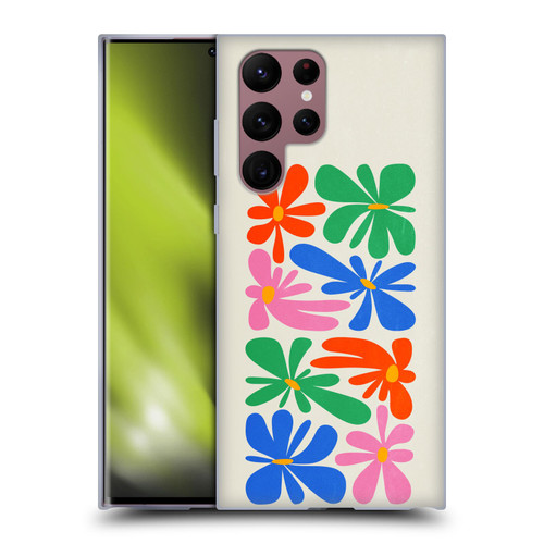 Ayeyokp Plant Pattern Flower Shapes Flowers Bloom Soft Gel Case for Samsung Galaxy S22 Ultra 5G
