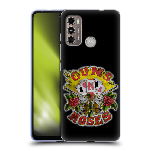 Guns N' Roses Band Art Cards Soft Gel Case for Motorola Moto G60 / Moto G40 Fusion