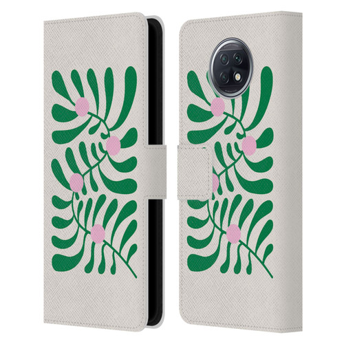 Ayeyokp Plant Pattern Summer Bloom White Leather Book Wallet Case Cover For Xiaomi Redmi Note 9T 5G