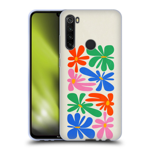 Ayeyokp Plant Pattern Flower Shapes Flowers Bloom Soft Gel Case for Xiaomi Redmi Note 8T
